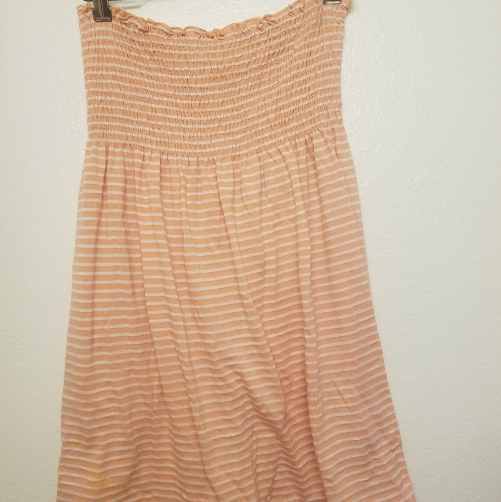 Striped Peach Beach Cover Up